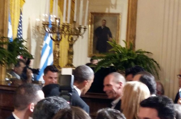 Τετ-α-τετ Προέδρου Ομπάμα-Βαρουφάκη στα όρθια
