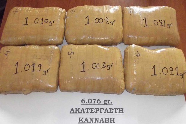 Κατάσχεση 6 κιλών κάνναβης