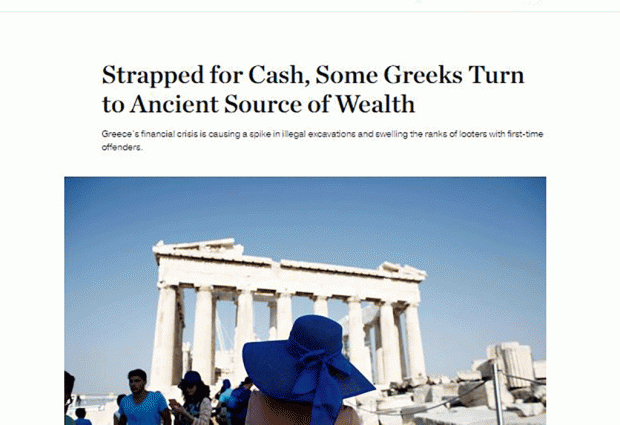 National Geographic: Οι Έλληνες «ξεπουλάνε» τον αρχαίο πολιτισμό-Αυξάνονται οι παράνομες ανασκαφές και οι περιπτώσεις αρχαιοκαπηλίας
