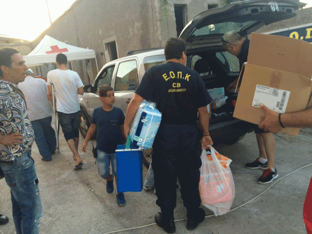 Υγειονομικό υλικό από το Κοινωνικό Ιατρείο Ρόδου στον χώρο φιλοξενίας προσφύγων