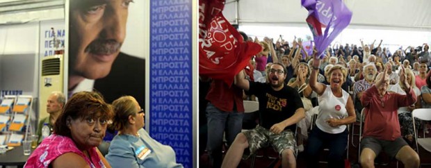 Guardian: Κοντράστ συναισθημάτων στα εκλογικά περίπτερα ΣΥΡΙΖΑ και ΝΔ