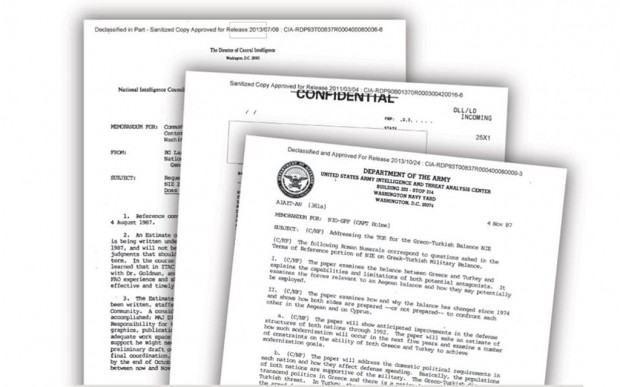 Οι απόρρητες εκθέσεις της CIA για Αιγαίο, Κύπρο
