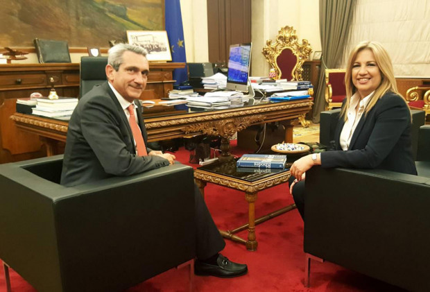 Τον Περιφερειάρχη Νοτίου Αιγαίου, επισκέφθηκε η Πρόεδρος του ΠΑΣΟΚ, Φώφη Γεννηματά