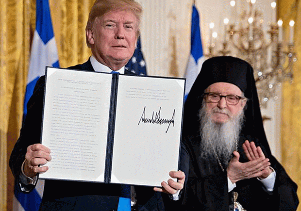 Mήνυμα Τραμπ στους Ελληνες: Οποιαδήποτε πρόκληση θα την αντιμετωπίσουμε μαζί