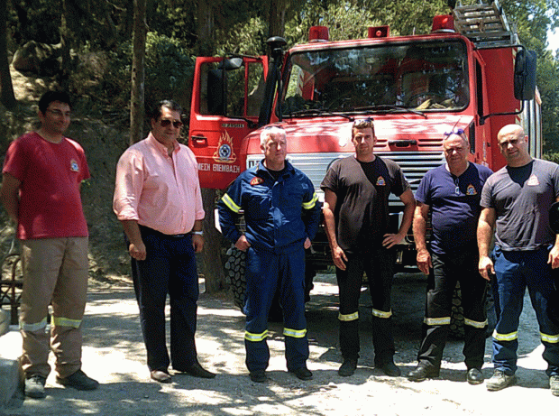Περιοδεία του κ. Χ. Κόκκινου στα πυροφυλάκια της Ρόδου και σε δασικούς δρόμους