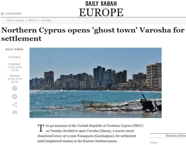 Daily Sabah: Οι Τουρκοκύπριοι αποφάσισαν τον εποικισμό της Αμμοχώστου