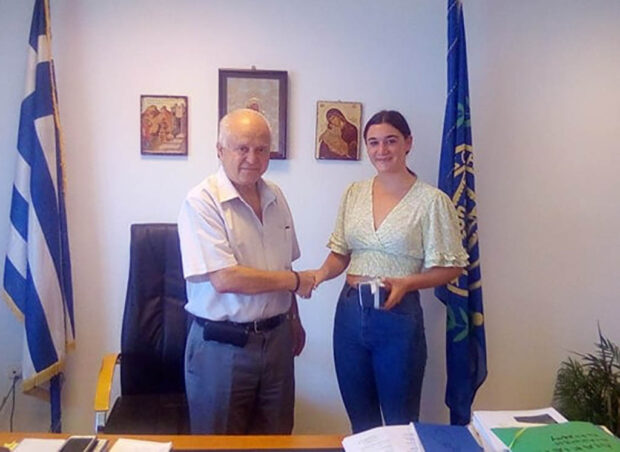 Συνάντηση Δημάρχου Καρπάθου με την Καρπαθιά πρωταθλήτρια Ελλάδος Σοφία Δεστέ