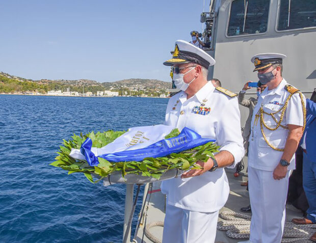 Λέρος: Τελετή για την 77η επέτειο από τη βύθιση του αντιτορπιλικού «Βασίλισσα Όλγα»