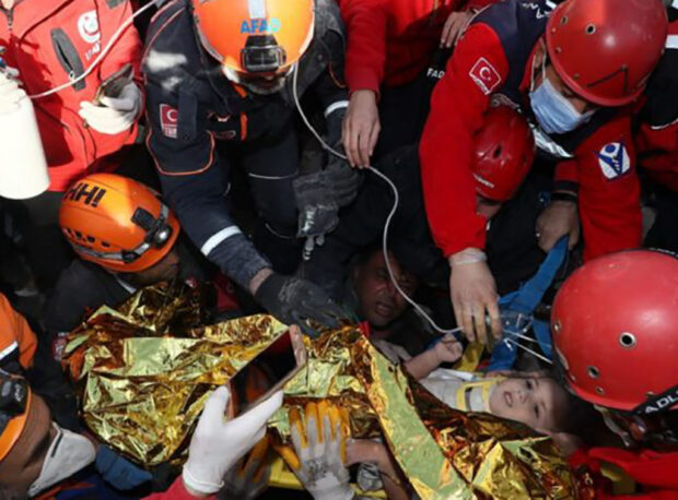 Aftermath of 7.0-magnitude earthquake, in Turkey