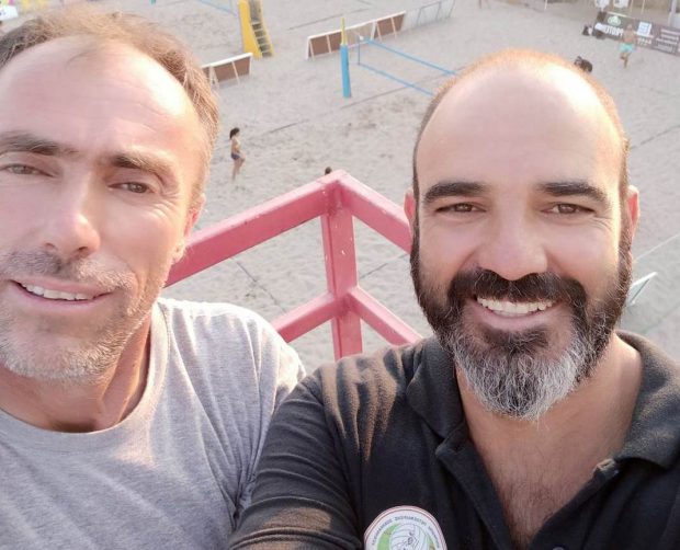 ΣΤΑΘΗΣ ΜΑΘΙΟΥΔΑΚΗΣ ΝΙΚΟΣ ΤΣΙΝΤΟΜΗΝΑΣ BEACH VOLLEY