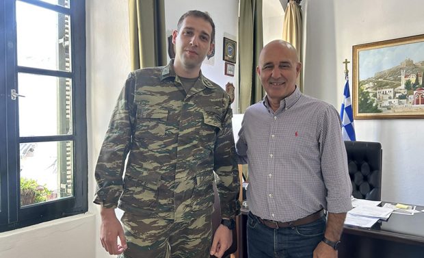 Το Γραφείο Δημάρχου επισκέφθηκε ο νέος Διοικητής του φυλακίου 109 ΛΜΕΘ στο Παρθένι