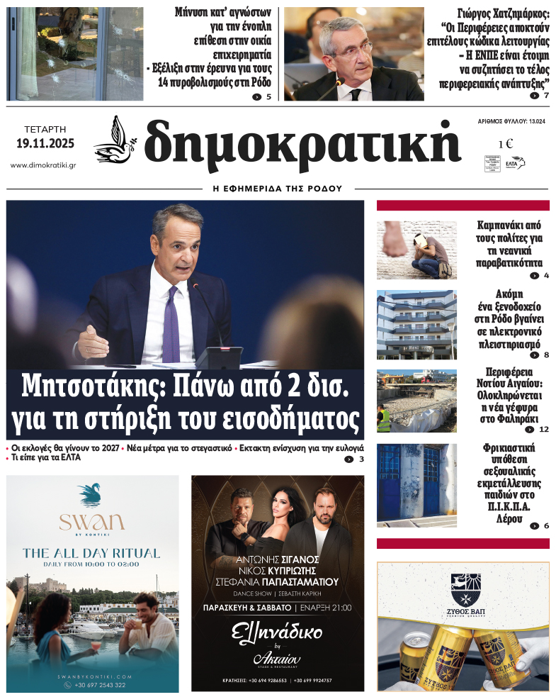 Πρωτοσέλιδο Δημοκρστικής