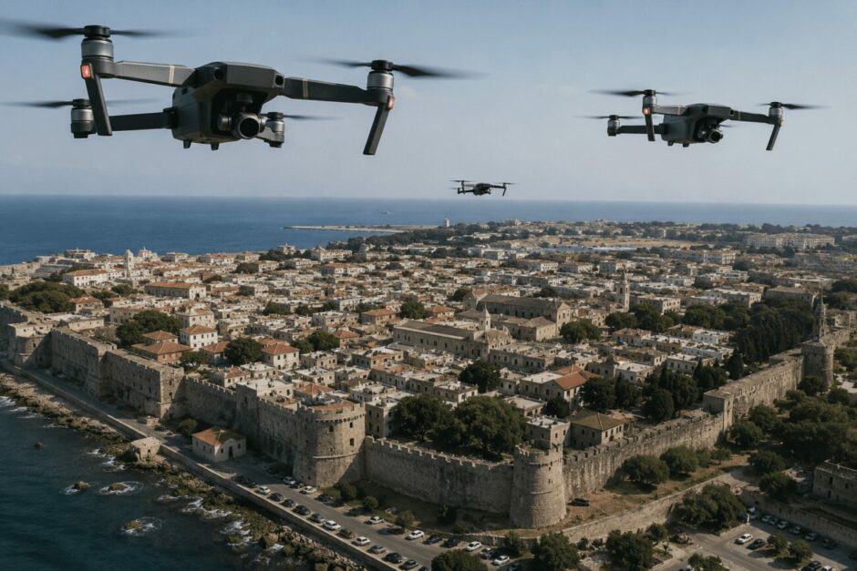 Drones πάνω από τα κεφάλια πολιτών και τουριστών στη Μεσαιωνική Πόλη! Σύστημα διαρκούς επιτήρησης πολιτών από ιδιώτη σχεδιάζει ο Δήμος Ρόδου! (audio)