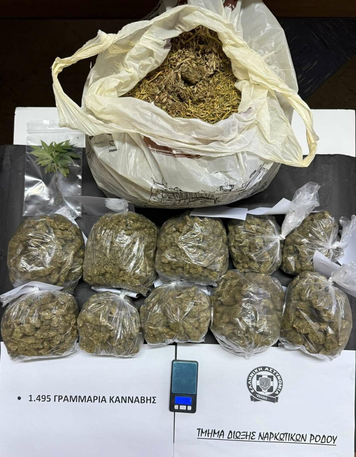 Χειροπέδες σε 54χρονο για διακίνηση, κατοχή και καλλιέργεια κάνναβης μετά από έρευνα στην οικία του