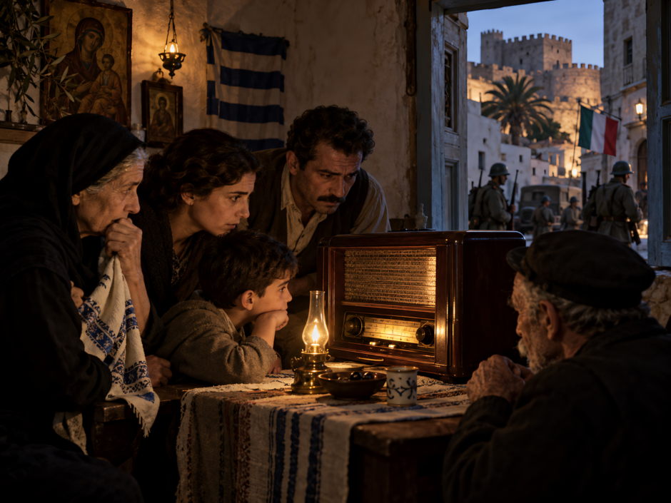 Το ΟΧΙ που η Ρόδος και τα Δωδεκάνησα άκουσαν κρυφά από την άλλη πλευρά των συνόρων
